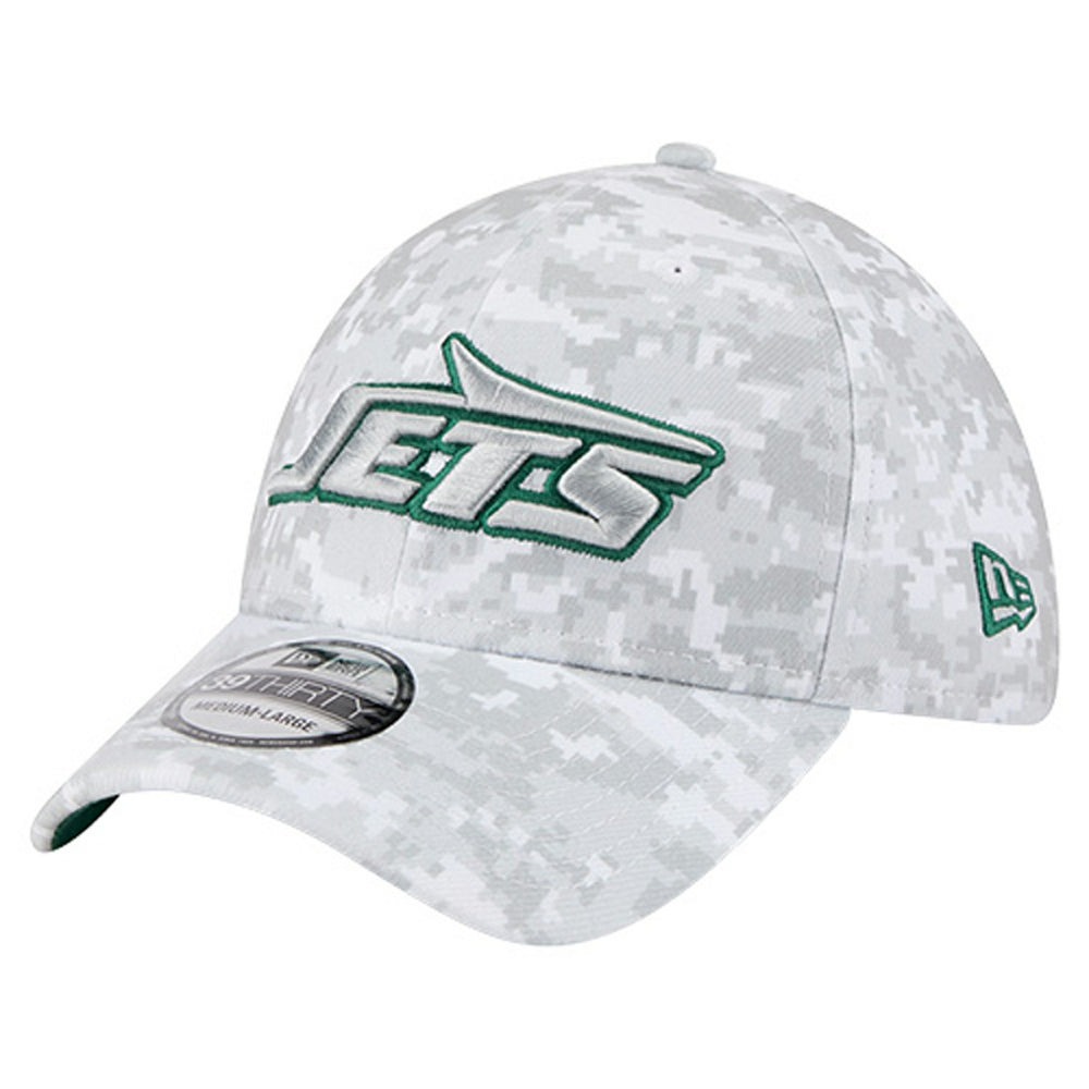 New York Jets New Era 2025 Salute to Service Digital Camo Fan Pack 39THIRTY Flex Hat