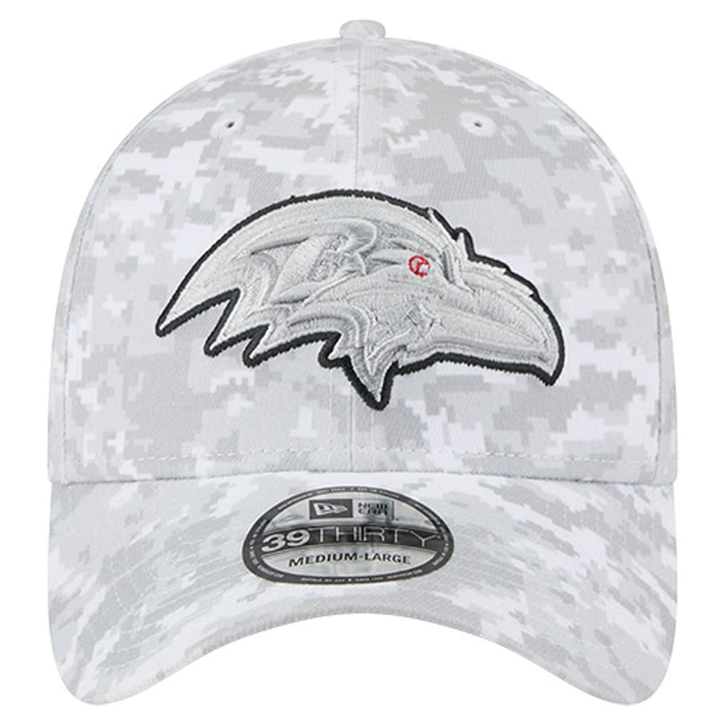 Baltimore Ravens New Era 2025 Salute to Service Digital Camo Fan Pack 39THIRTY Flex Hat