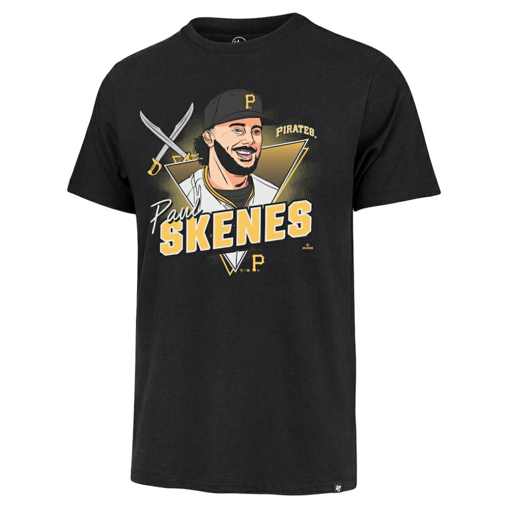 Paul Skenes Pittsburgh Pirates '47 Player Caricature Franklin T-Shirt | MLB Near me