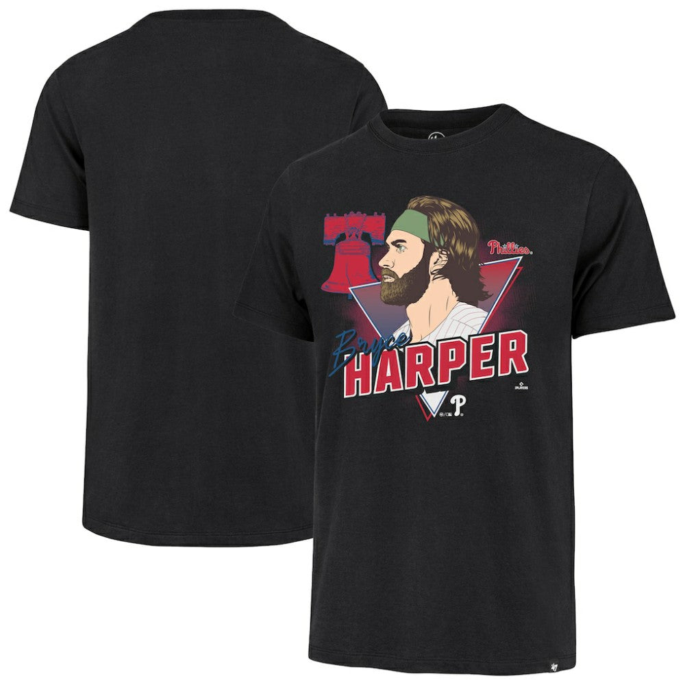 Bryce Harper Philadelphia Phillies '47 Player Caricature Franklin T-Shirt | MLB Outlet