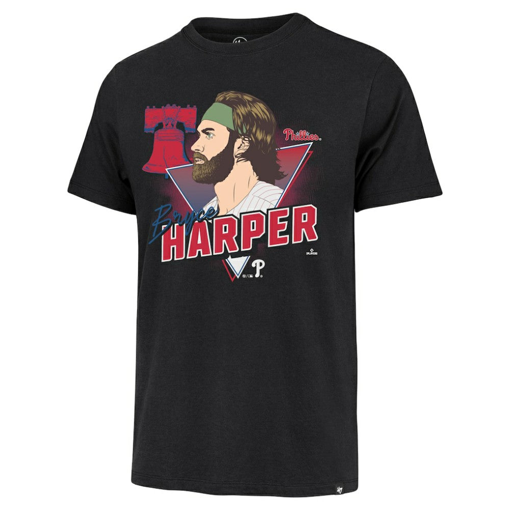 Bryce Harper Philadelphia Phillies '47 Player Caricature Franklin T-Shirt | MLB Outlet