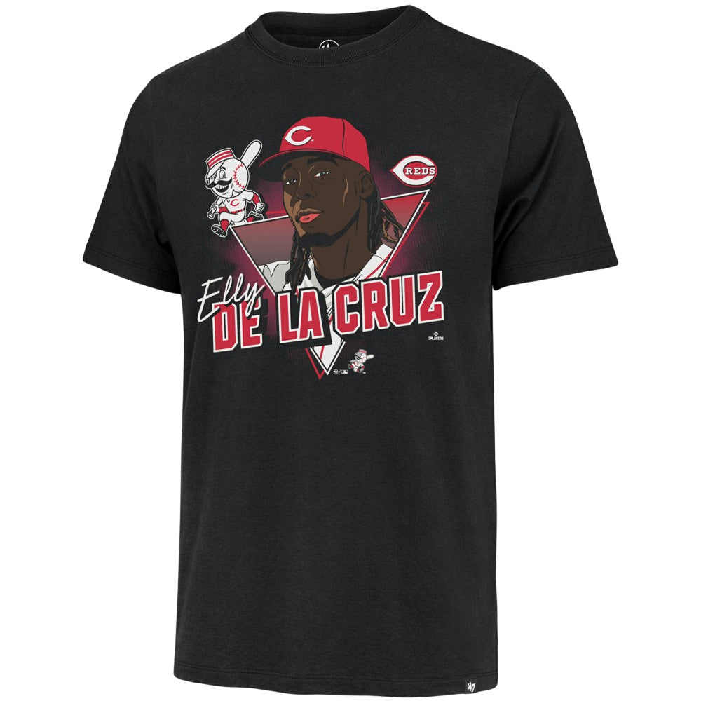 Elly De La Cruz Cincinnati Reds '47 Player Caricature Franklin T-Shirt | MLB Shop