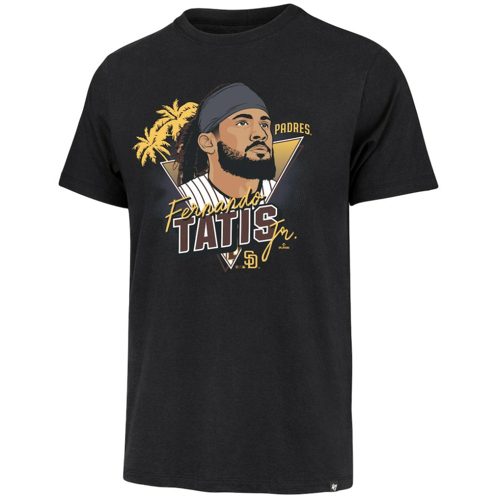 Fernando Tatis Jr. San Diego Padres '47 Player Caricature Franklin T-Shirt | MLB For sale