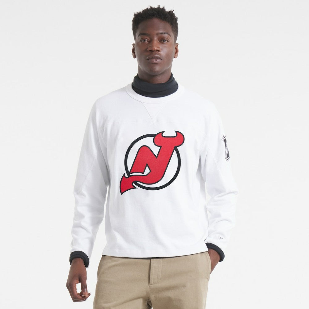 New Jersey Devils Todd Snyder Heavyweight Long Sleeve Jersey Style T-Shirt Outlet