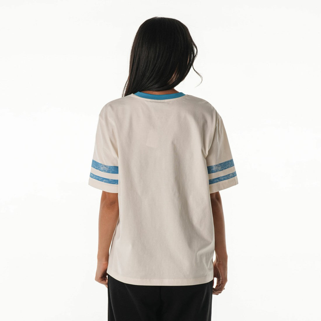 Detroit Lions  The Wild Collective Women's Vintage Drop Shoulder Oversized Boyfriend T-Shirt
