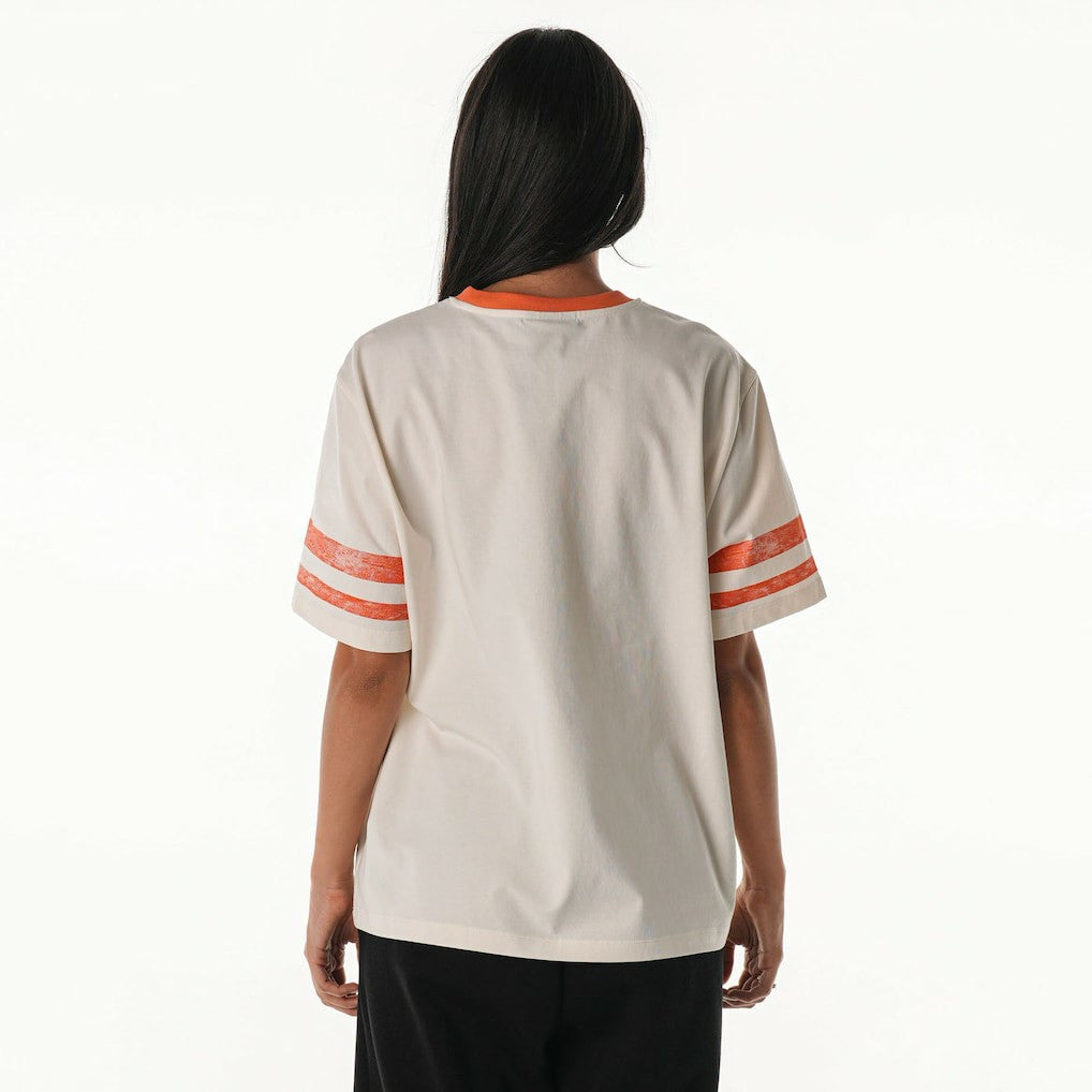 Cleveland Browns  The Wild Collective Women's Vintage Drop Shoulder Oversized Boyfriend T-Shirt