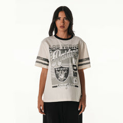 Las Vegas Raiders  The Wild Collective Women's Vintage Drop Shoulder Oversized Boyfriend T-Shirt