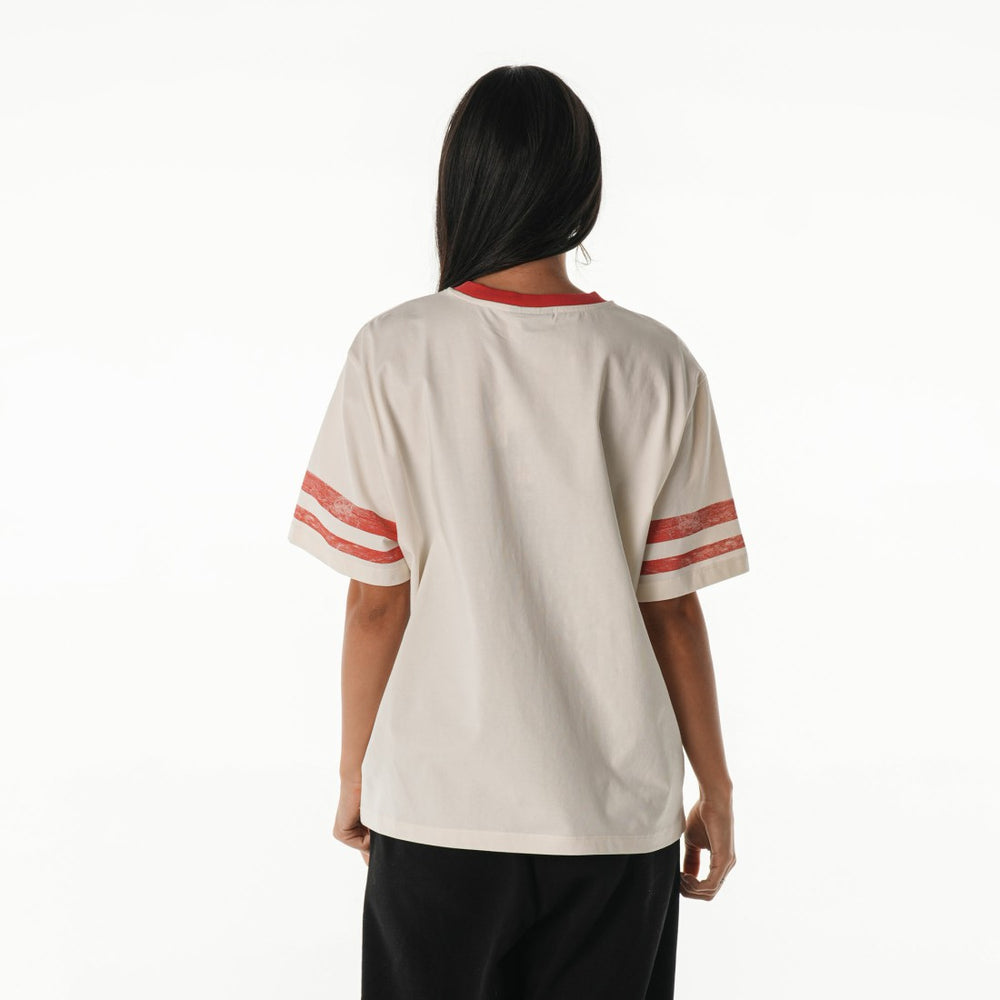 Tampa Bay Buccaneers  The Wild Collective Women's Vintage Drop Shoulder Oversized Boyfriend T-Shirt