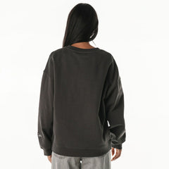 Baltimore Ravens  The Wild Collective Women's Rock Crystal Oversized Crewneck Sweatshirt