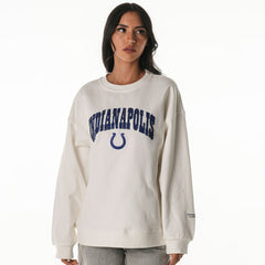 Indianapolis Colts  The Wild Collective Women's Rock Crystal Oversized Crewneck Sweatshirt