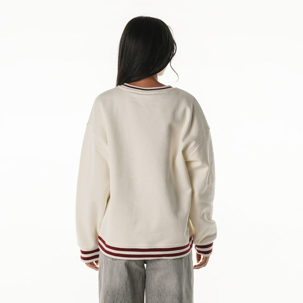 Washington Commanders  The Wild Collective Women's Oversized Vintage French Terry Sweatshirt