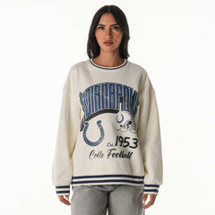 Indianapolis Colts  The Wild Collective Women's Oversized Vintage French Terry Sweatshirt
