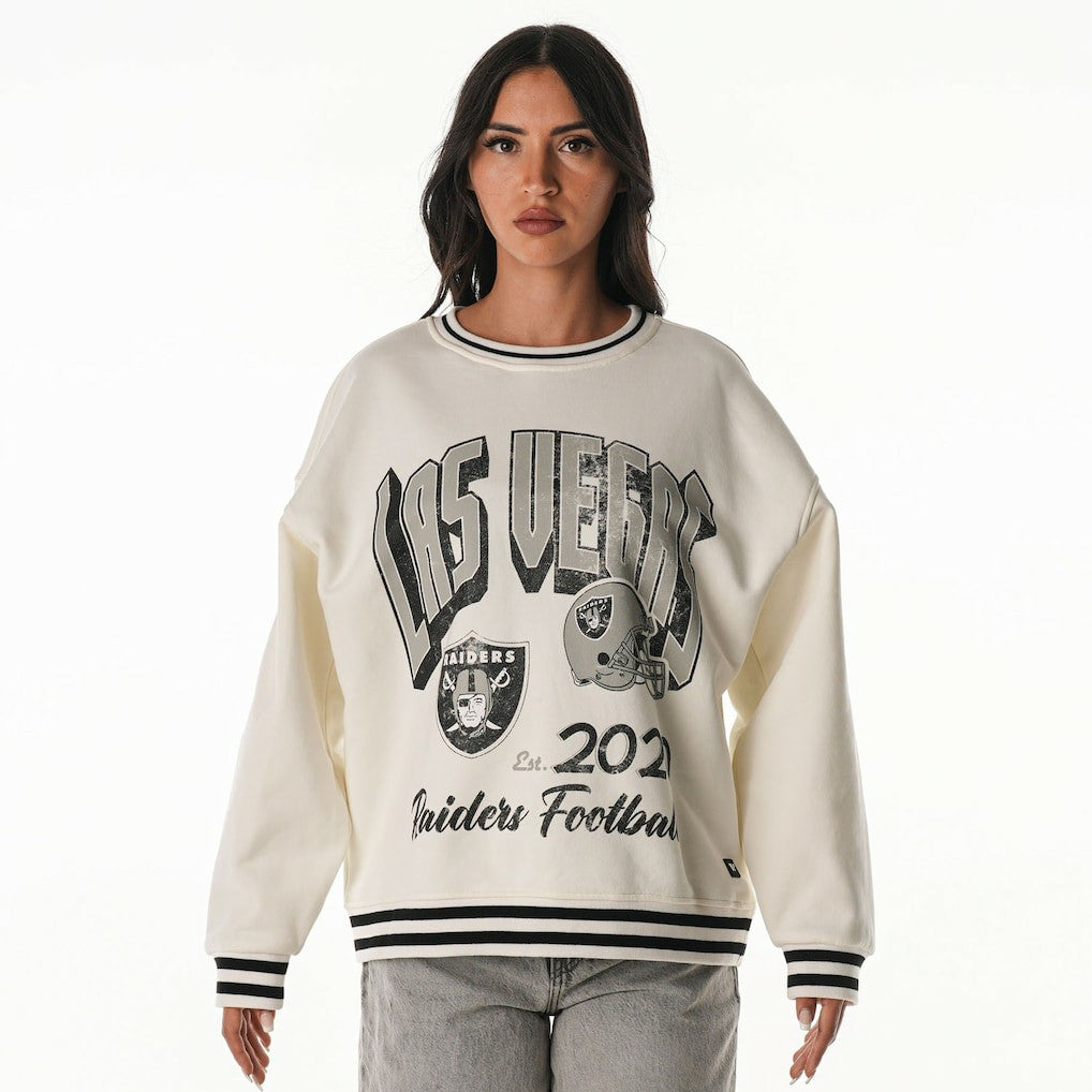 Las Vegas Raiders  The Wild Collective Women's Oversized Vintage French Terry Sweatshirt