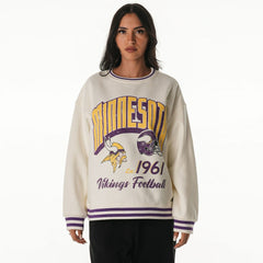 Minnesota Vikings  The Wild Collective Women's Oversized Vintage French Terry Sweatshirt