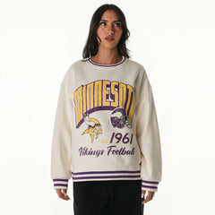 Minnesota Vikings  The Wild Collective Women's Oversized Vintage French Terry Sweatshirt