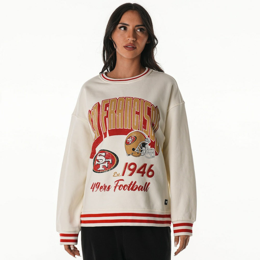San Francisco 49ers  The Wild Collective Women's Oversized Vintage French Terry Sweatshirt