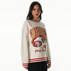 San Francisco 49ers  The Wild Collective Women's Oversized Vintage French Terry Sweatshirt