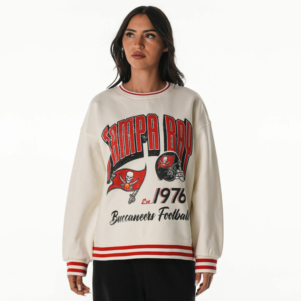 Tampa Bay Buccaneers  The Wild Collective Women's Oversized Vintage French Terry Sweatshirt
