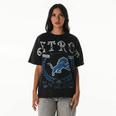 Detroit Lions  The Wild Collective Women's Oversized Laurel Graphic Dolman T-Shirt