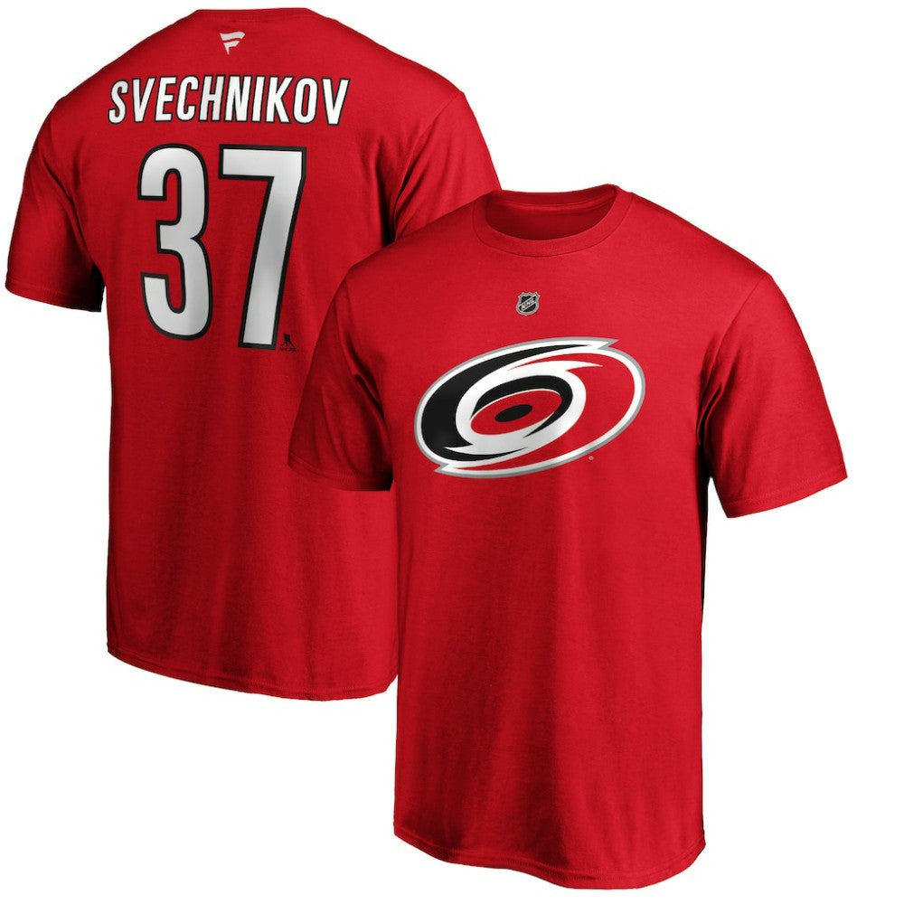 Andrei Svechnikov Carolina Hurricanes Fanatics Authentic Stack Name & Number T-Shirt Discount