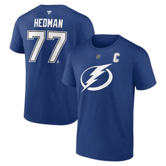 Victor Hedman Tampa Bay Lightning Fanatics Authentic Stack Name & Number T-Shirt Sale