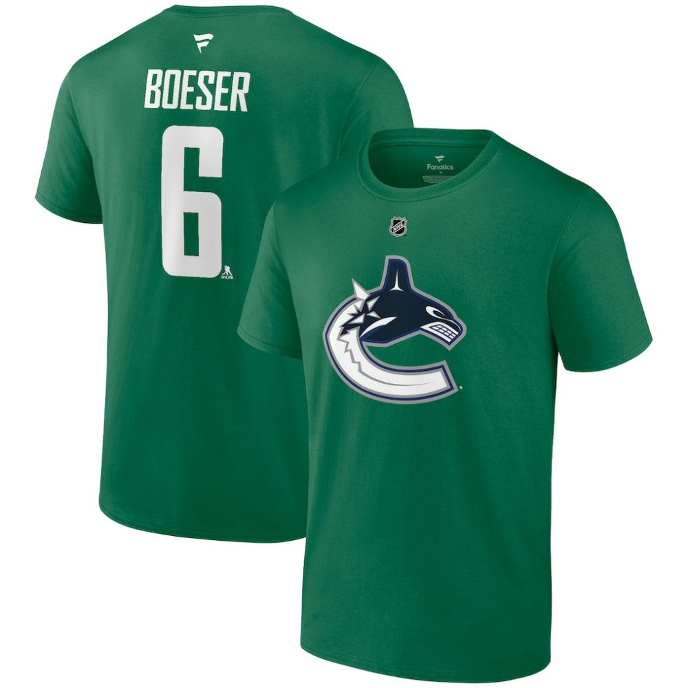 Brock Boeser Vancouver Canucks Fanatics Authentic Stack Name & Number T-Shirt Online