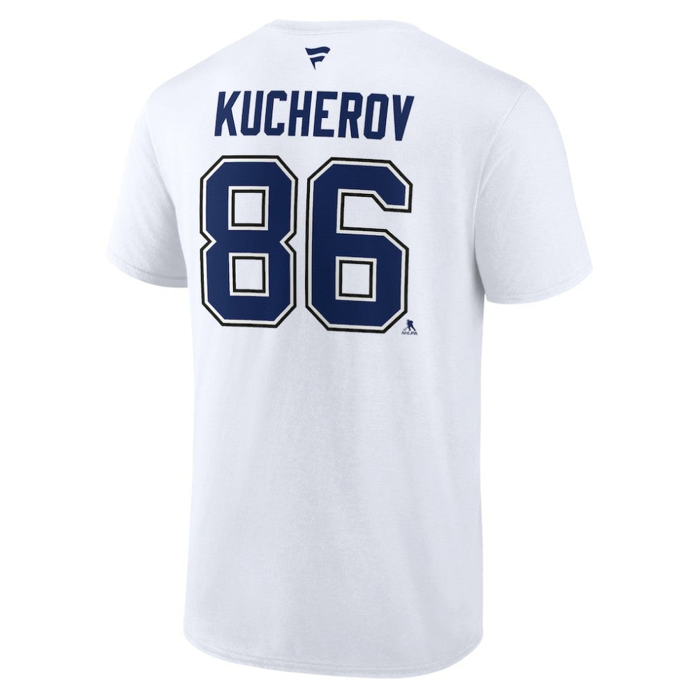 Nikita Kucherov Tampa Bay Lightning Fanatics Authentic Stack Name & Number T-Shirt Sale