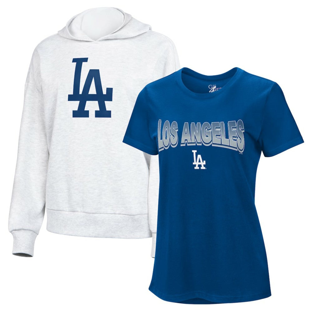 Los Angeles Dodgers G-III 4Her by Carl Banks Women's T-Shirt and Hoodie Combo Pack | MLB On Sale