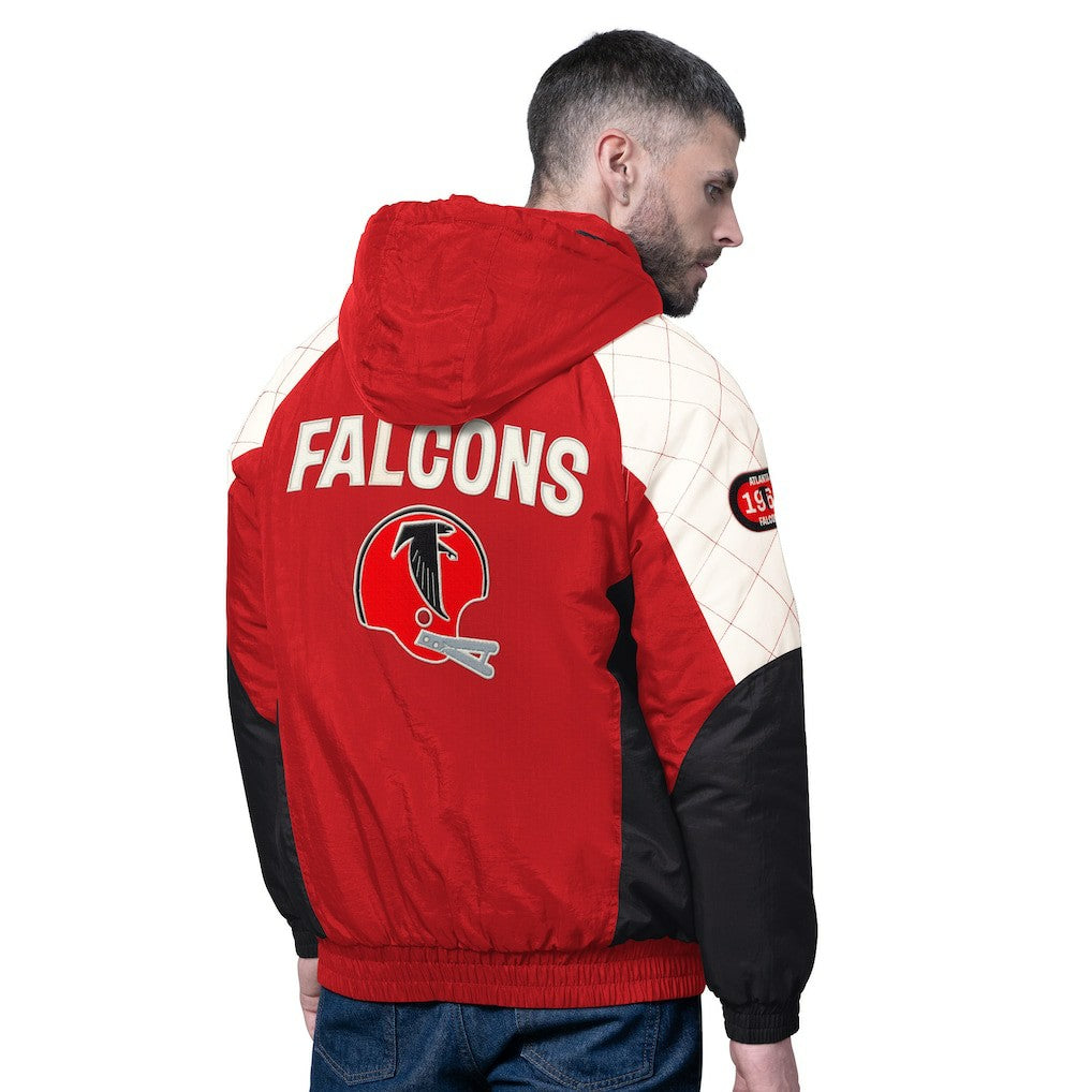 Atlanta Falcons  Starter Oxford Crinkle Full-Snap Hoodie Jacket