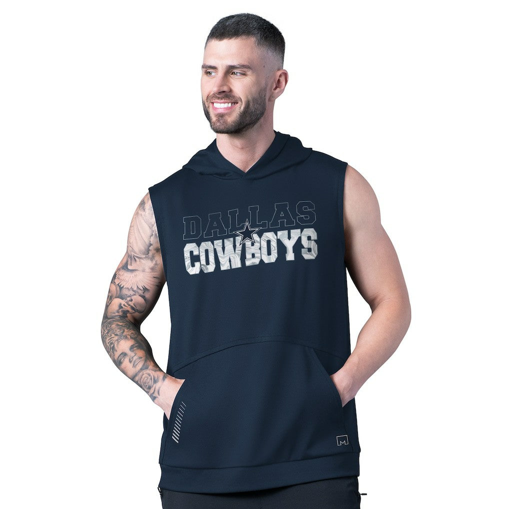 Dallas Cowboys  MSX by Michael Strahan Tri-Blend Rebound Sleeveless Hoodie
