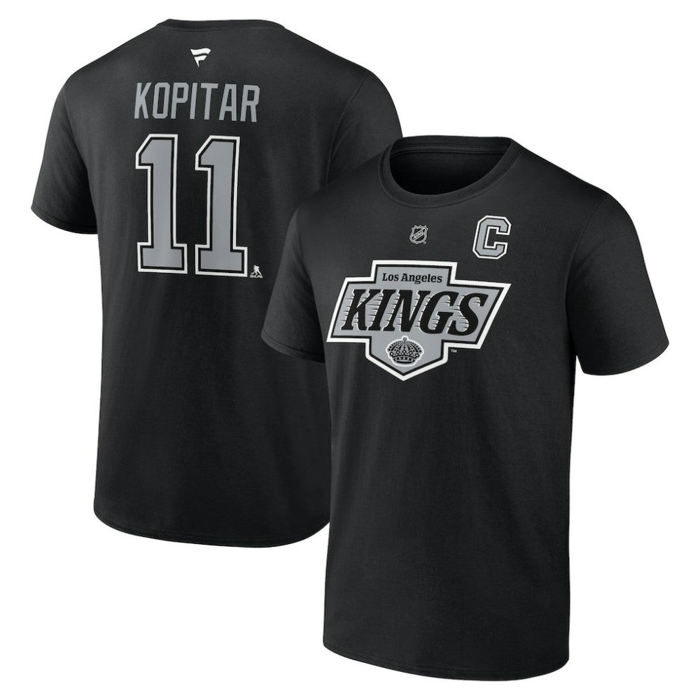 Anze Kopitar Los Angeles Kings Fanatics Authentic Stack Name & Number T-Shirt For Sale