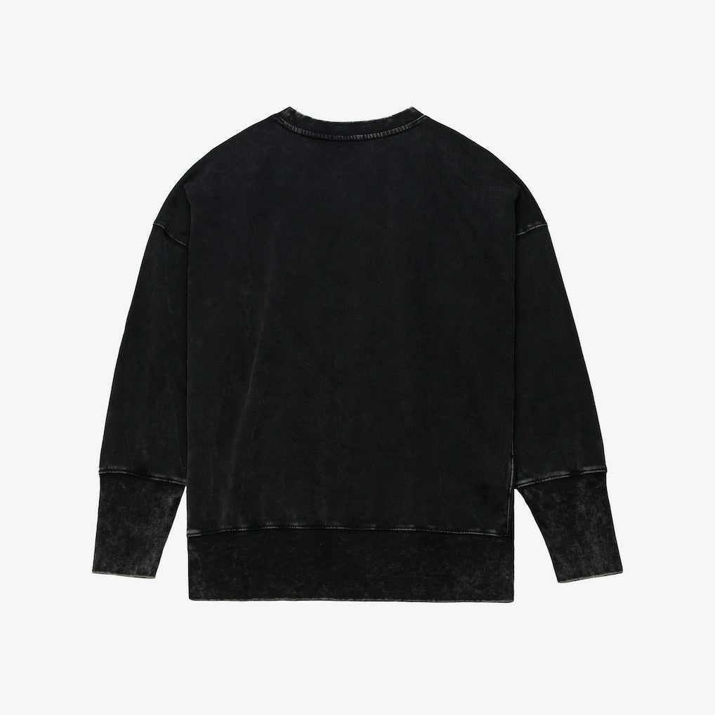 Chicago Bears Mitchell & Ness Women's Delineate Mineral Wash Crewneck Sweatshirt