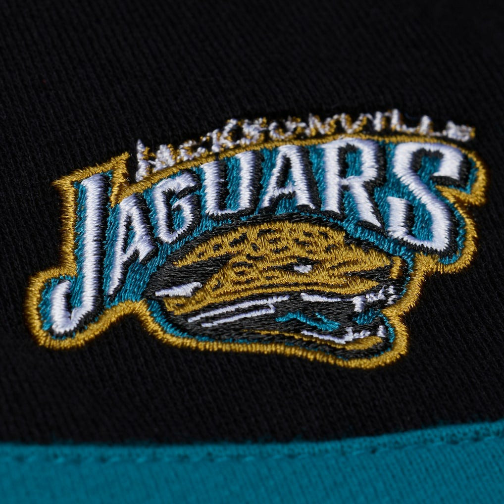 Jacksonville Jaguars Mitchell & Ness Women's Throwback Cropped Long Sleeve Rugby Polo