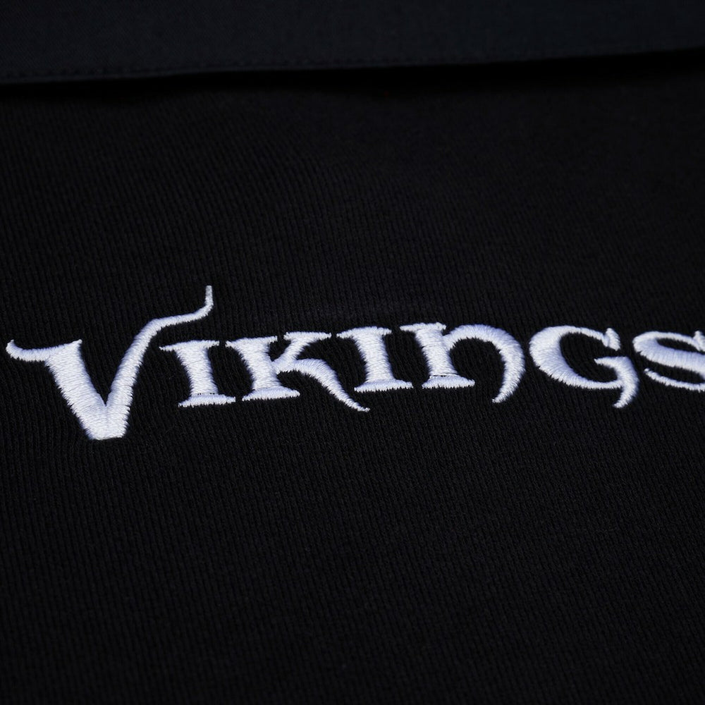 Minnesota Vikings Mitchell & Ness Women's Cropped Long Sleeve Rugby Polo
