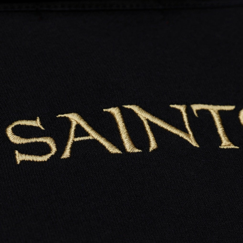 New Orleans Saints Mitchell & Ness Women's Cropped Long Sleeve Rugby Polo