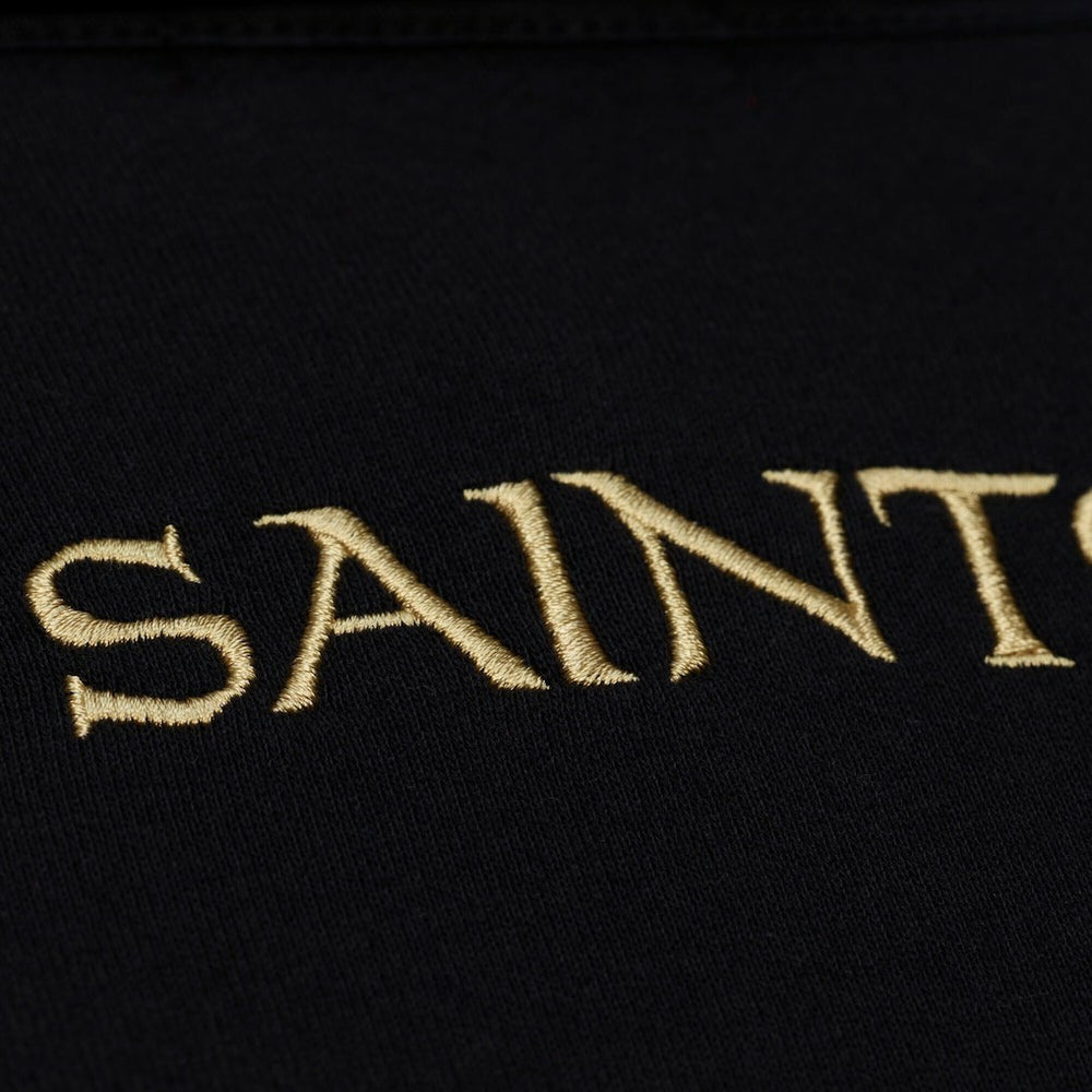 New Orleans Saints Mitchell & Ness Women's Cropped Long Sleeve Rugby Polo