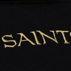 New Orleans Saints Mitchell & Ness Women's Cropped Long Sleeve Rugby Polo