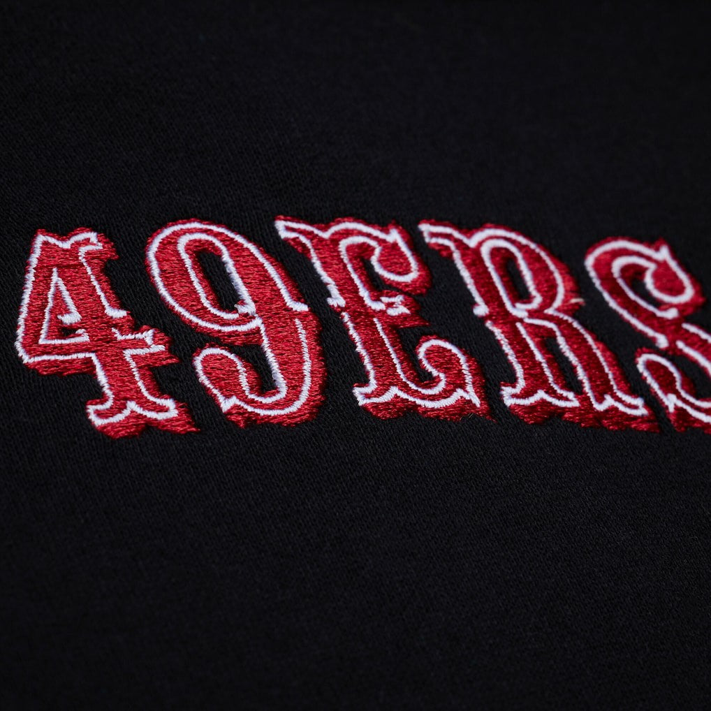 San Francisco 49ers Mitchell & Ness Women's Cropped Long Sleeve Rugby Polo