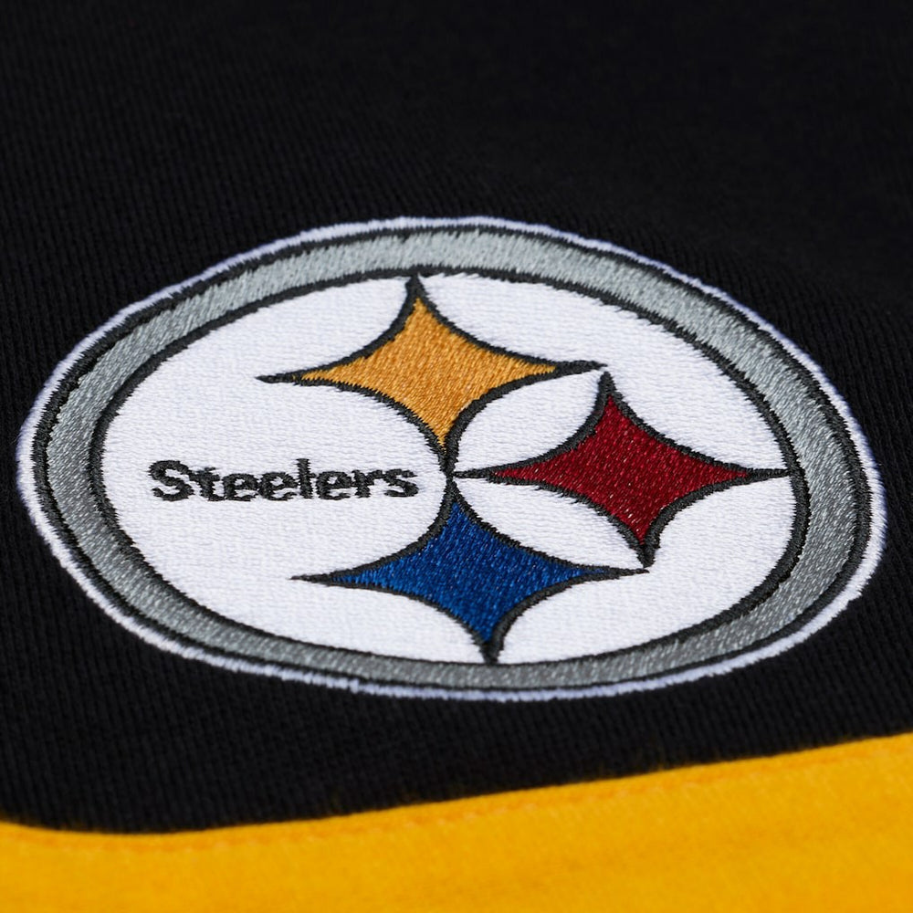 Pittsburgh Steelers Mitchell & Ness Women's Cropped Long Sleeve Rugby Polo