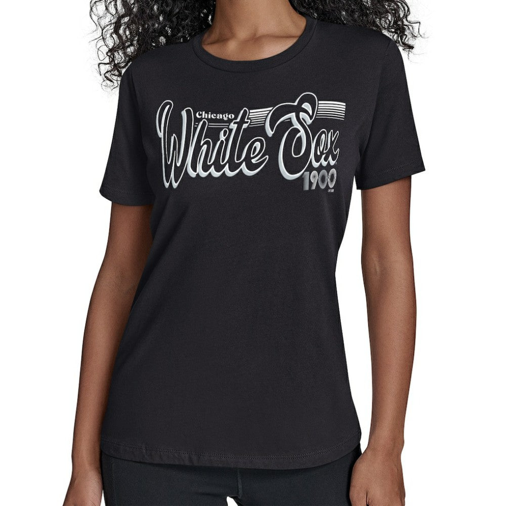 Chicago White Sox Starter Women's Groovy Script Team Fitted T-Shirt | MLB Shop