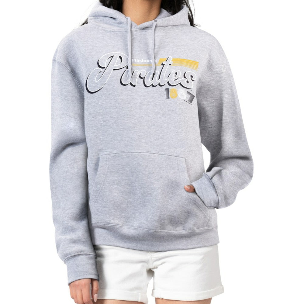 Pittsburgh Pirates Starter Women's Groovy Script Team Fleece Pullover Hoodie | MLB US