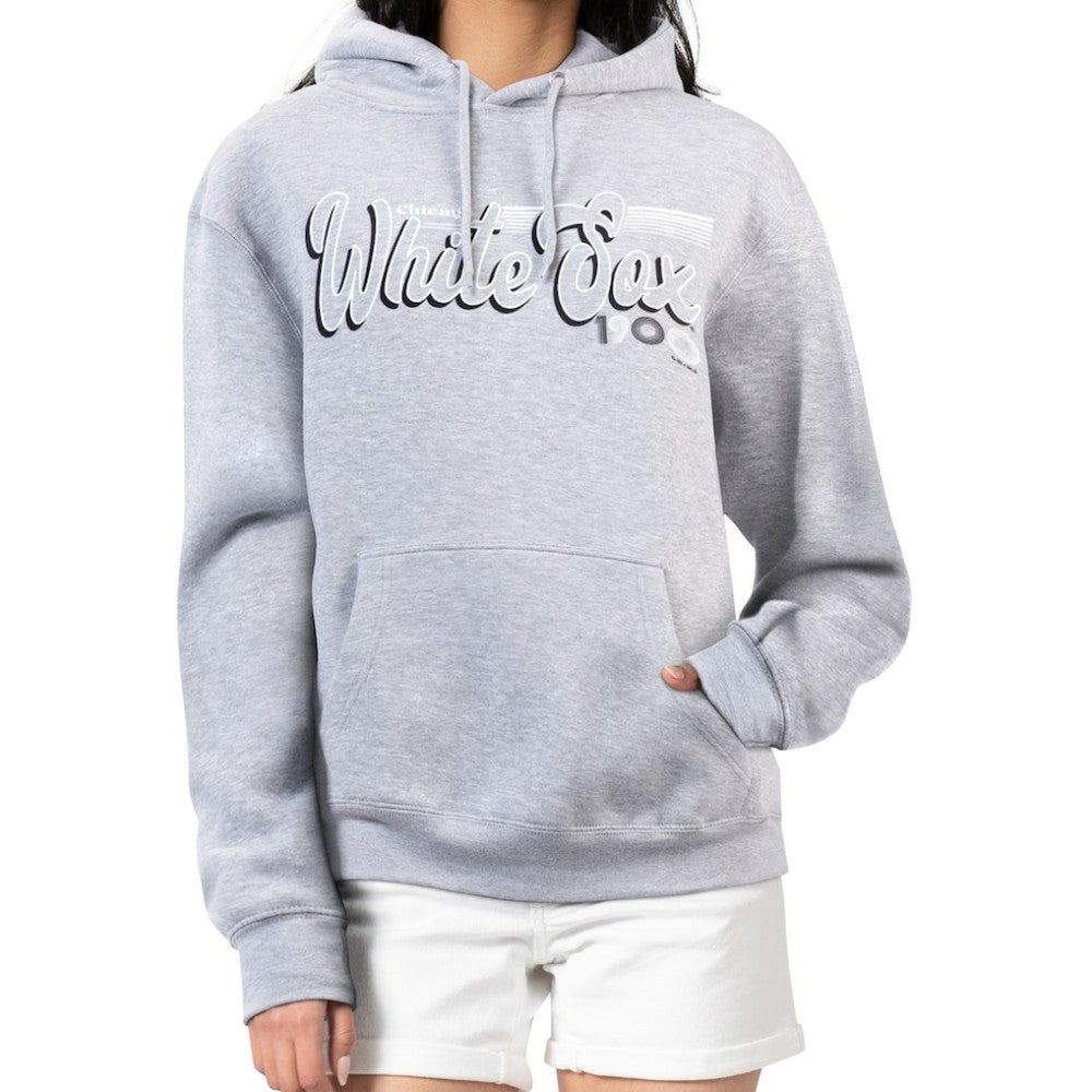 Chicago White Sox Starter Women's Groovy Script Team Fleece Pullover Hoodie | MLB US