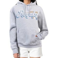 Kansas City Royals Starter Women's Groovy Script Team Fleece Pullover Hoodie | MLB New