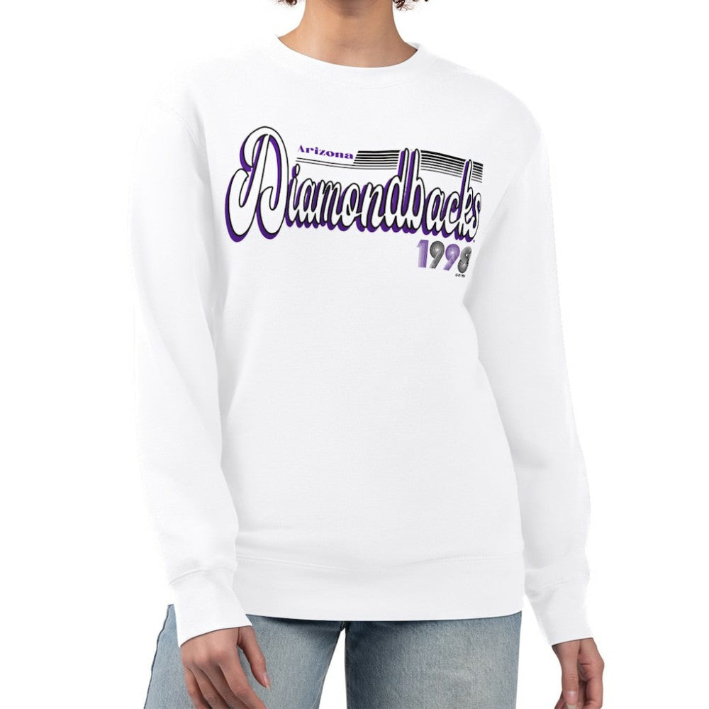Arizona Diamondbacks Starter Women's Groovy Script Team Fleece Pullover Sweatshirt | MLB Online