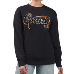 San Francisco Giants Starter Women's Groovy Script Team Fleece Pullover Sweatshirt | MLB Discount