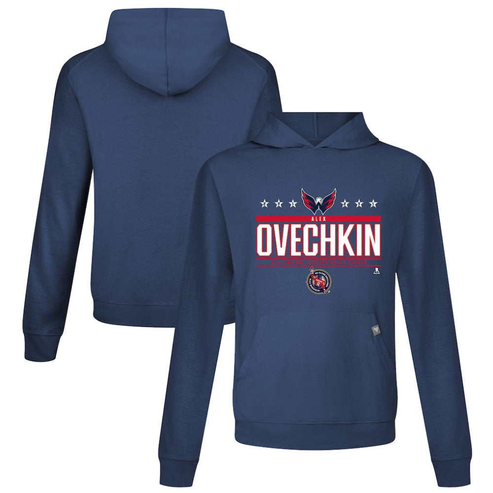 Alexander Ovechkin Washington Capitals Levelwear NHL All-Time Leading Goal Scorer Milestone Stars Name & Number Relay Pullover Hoodie Online