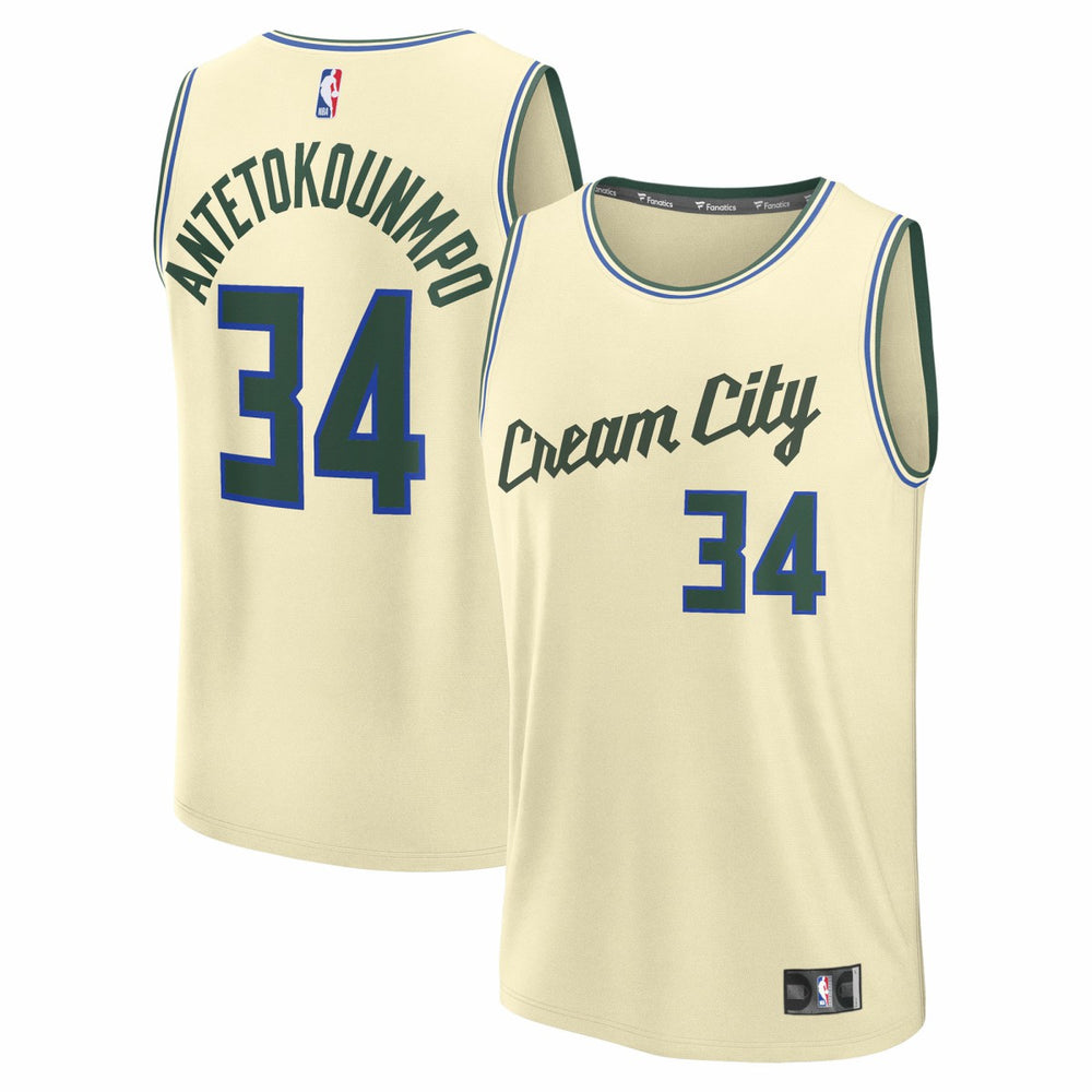 Giannis Antetokounmpo Milwaukee Bucks Youth 2025/26 City Edition Fast Break Jersey On Sale