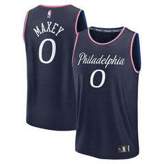Tyrese Maxey Philadelphia 76ers Youth 2025/26 City Edition Fast Break Jersey For Sale