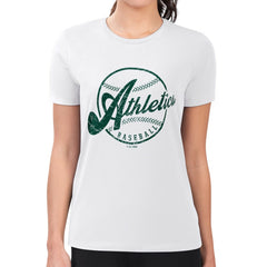 Athletics G-III 4Her by Carl Banks Women's Super-Slim Fit Lightweight Distressed Baseball Team T-Shirt | MLB US