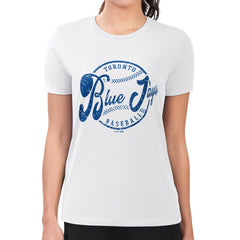 Toronto Blue Jays G-III 4Her by Carl Banks Women's Super-Slim Fit Lightweight Distressed Baseball Team T-Shirt | MLB Outlet